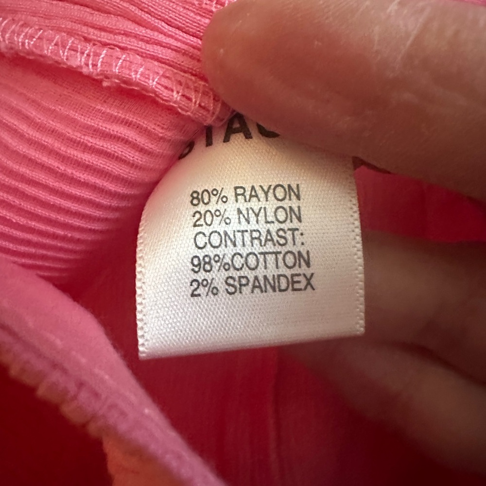 Staud pink wide leg flare pants size 2 - Picture 5 of 6
